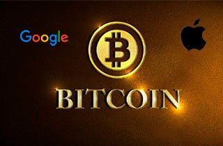 Google, Apple y otras...Bitcoin pago navegador pequeña